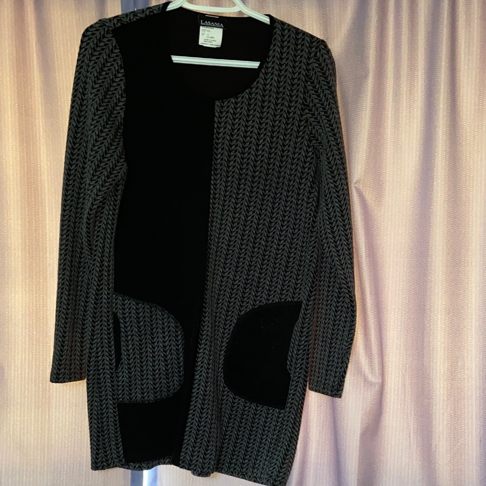 Lasania Black and Gray Women's Sweater